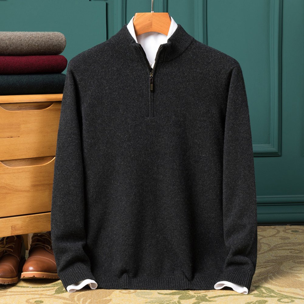 "Hayes Quarter" Wool Sweater - Hayes Carter