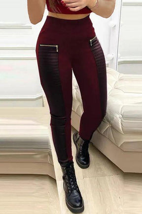 Calça Feminina Legging Faux com Zíper Loja Rinove